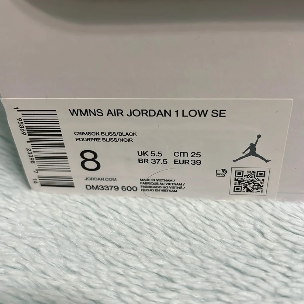 NWT/NIB Air Jordan 1 Low - Crimson Bliss - Picture 5 of 5